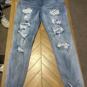 Distressed Blue Women's Jeans